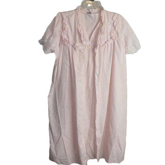 Vtg Ballet New York 2 Pc. Robe and Gown Butterfly Pink White Lace Ribbon Large - Picture 1 of 12